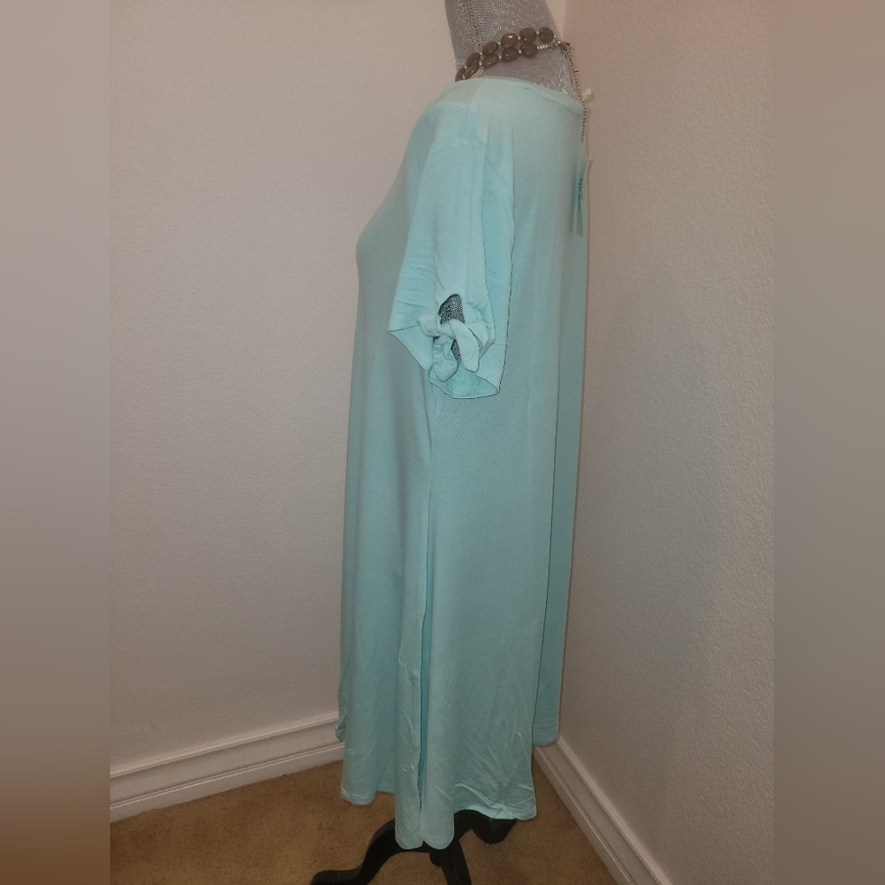 Style & Co. Soft Teal Shift Dress w/ Pockets - Picture 5 of 6